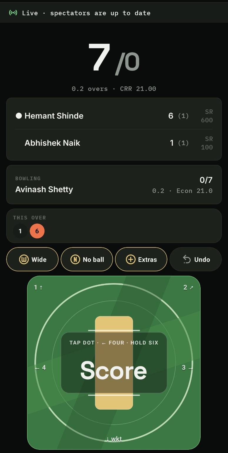 SportStage: Fast, tactile scoring